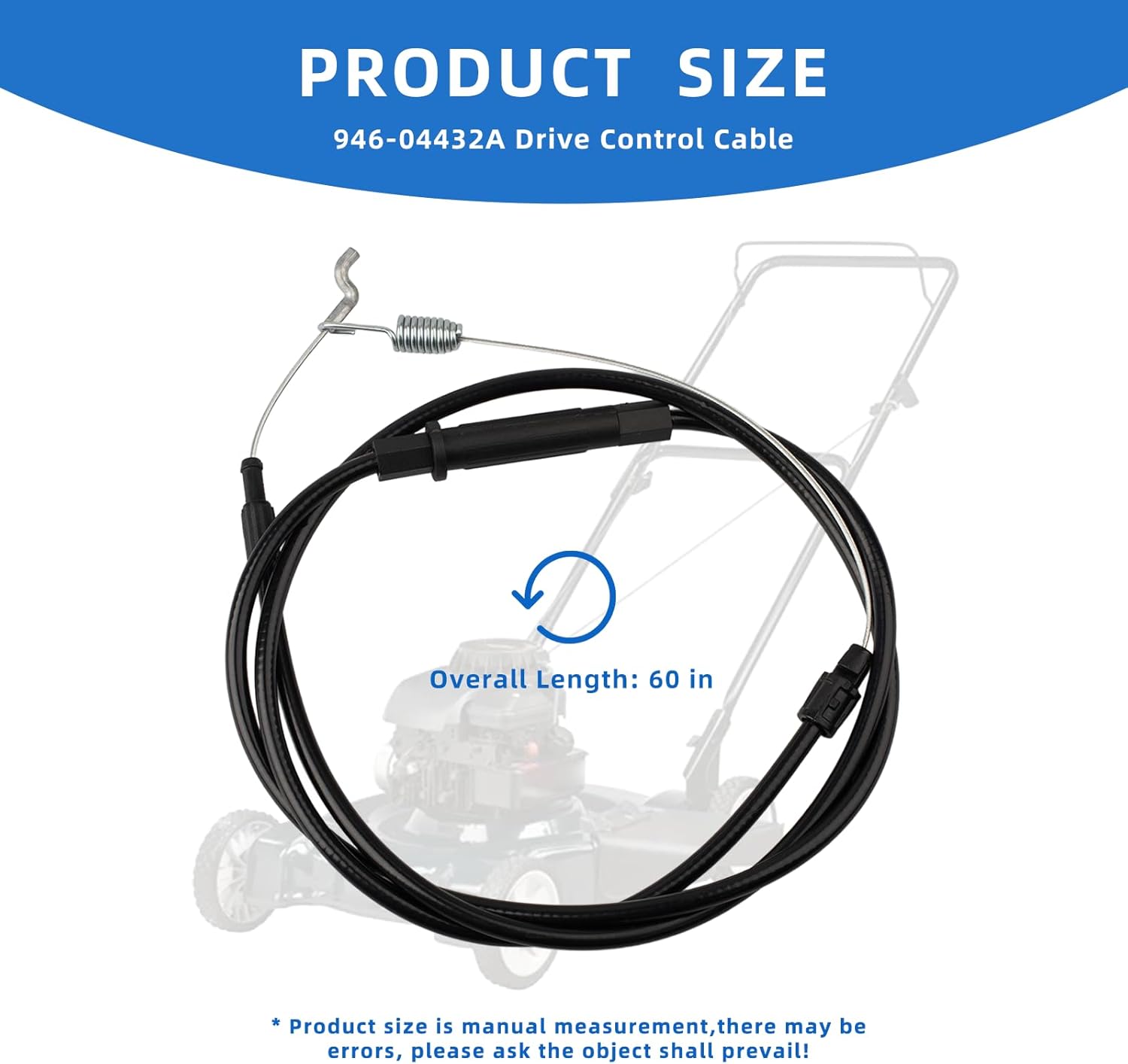 946-04432A Drive Control Cable Compatible with MTD,Troy Bilt, Craftsman ES CC550SP CC550SPES Lawn Mower Replace 746-04432A 746-04432 Lawn Mower Cable