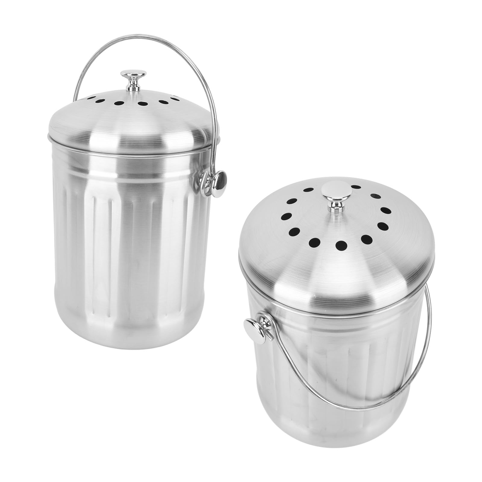 Secchio compost da in acciaio inossidabile con bidone compost con filtri a carbone grande maniglia di grande design moderno facile da pulire