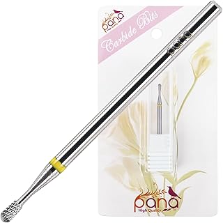 3/32" Shank Size - Small Pear Shape Silver Carbide Bit Extra Fine Grit - Nail Drill Bit for Manicure Dremel Machine