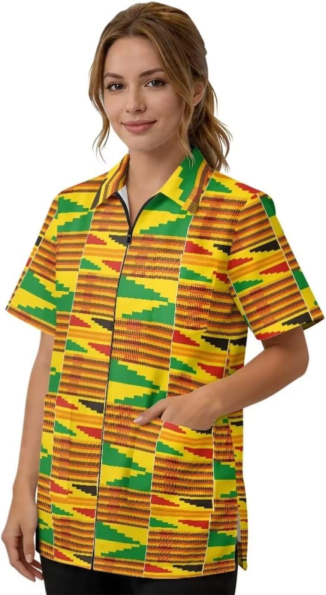 Nylon Salon Hairstylist Smock Barber Haircut Zipper Jacket, Dog Pet Grooming Work Shirt Uniform