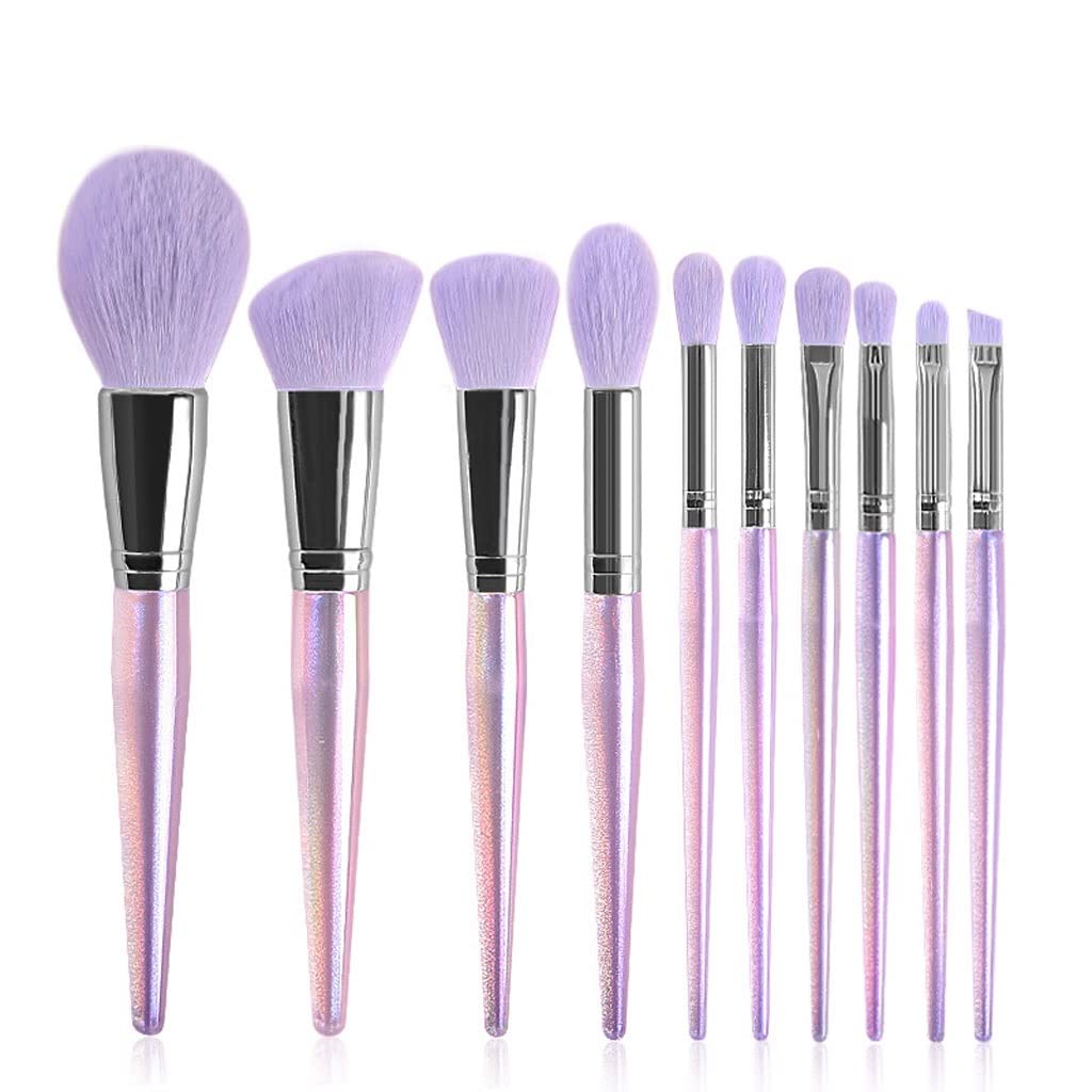 10 Ensemble de pinceaux de Maquillage Outils de beauté Manche en Bois Pinceau Fard à paupières Ensemble Complet de pinceaux de Maquillage