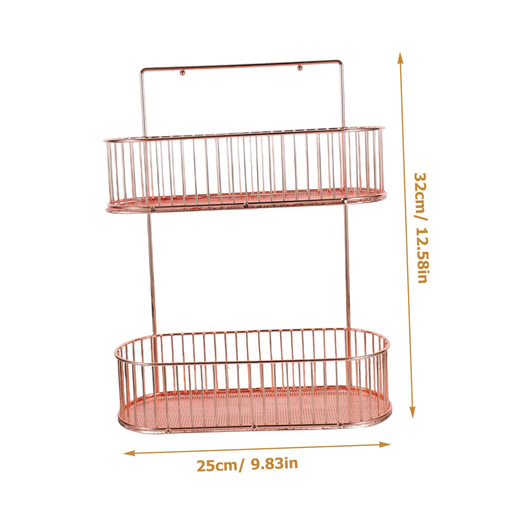 Luxshiny Mensola a Muro Doppio Strato in Ferro senza Foratura per Cucina e Bagno, Porta Spezie e Organizer Facile da Installare e Rimuovere, la Casa