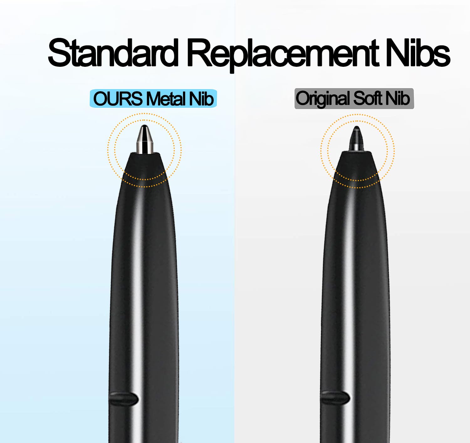 4 szt. metalowych wymiennych końcówek do Samsung S Pen do Galaxy Tab S6 Lite/S10 Lite/S10 FE/S10 FE+ Plus/S10 Ultra/S10+ Plus/S9 FE+ Plus/S9 FE/S9/S9 Ultra/S8/S7 FE