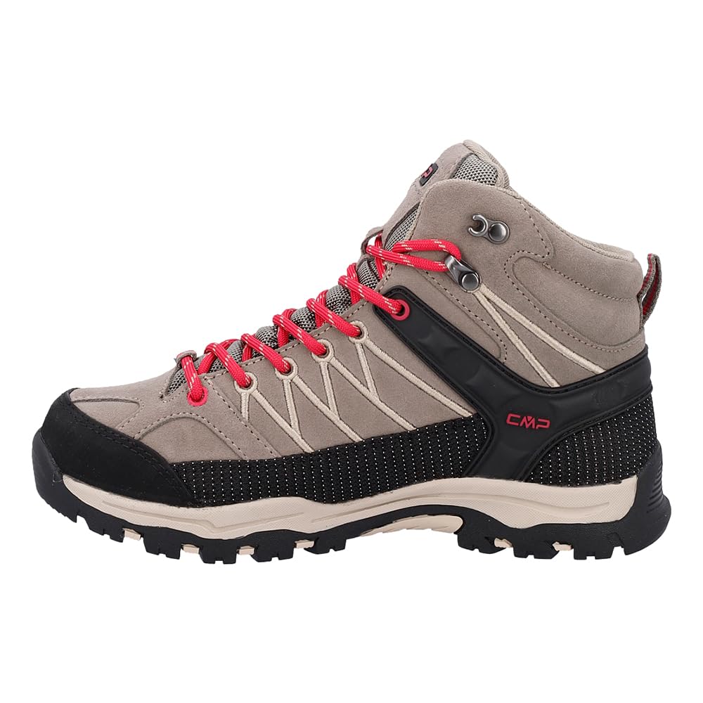 CMP Rigel Mid Scarpe da Trekking Unisex Bambino WP, Deserto Carminio, 38 EU