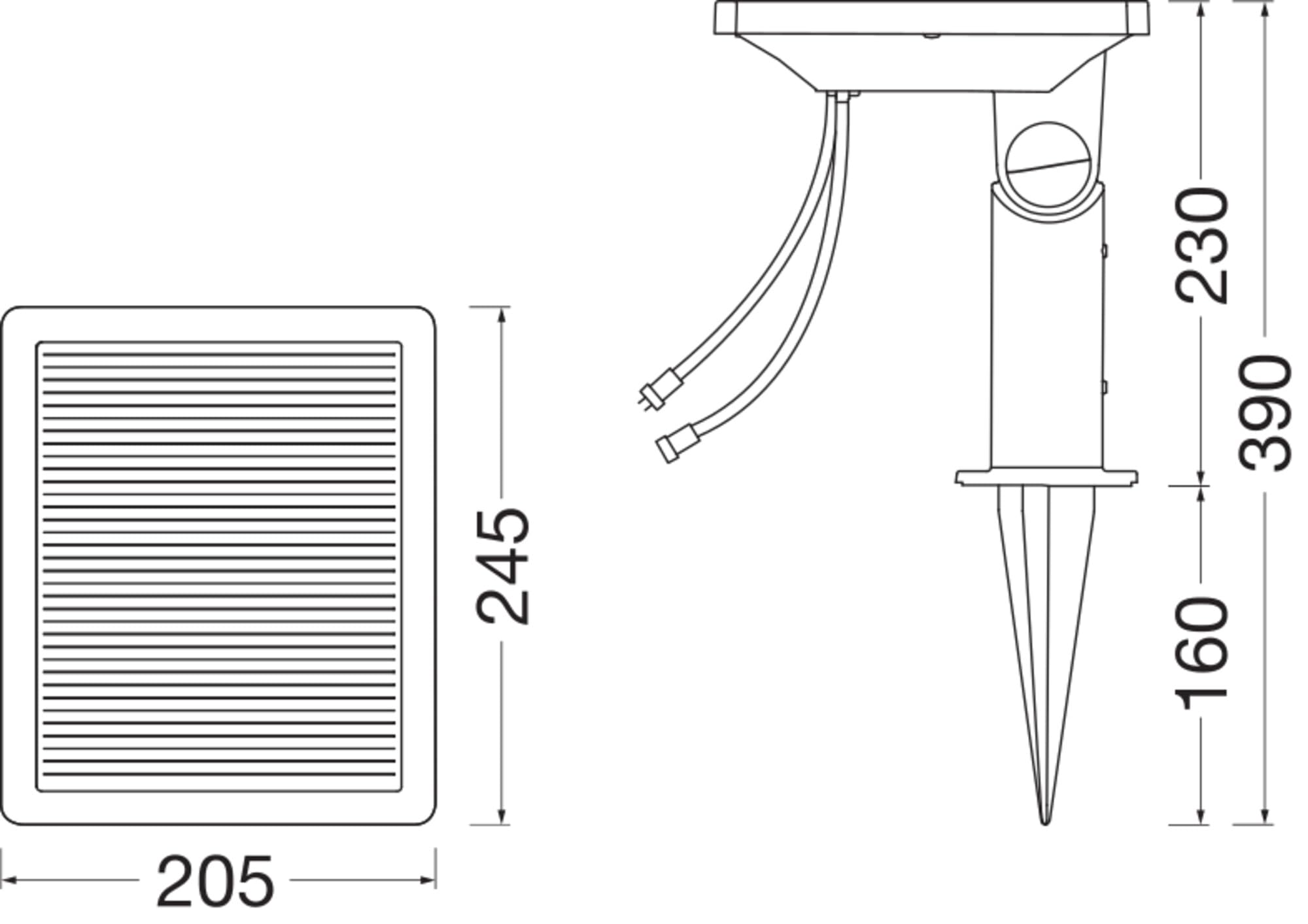 LEDVANCE Panneau solaire ENDURA HYBRID, hybride, IP67, noir, plastique