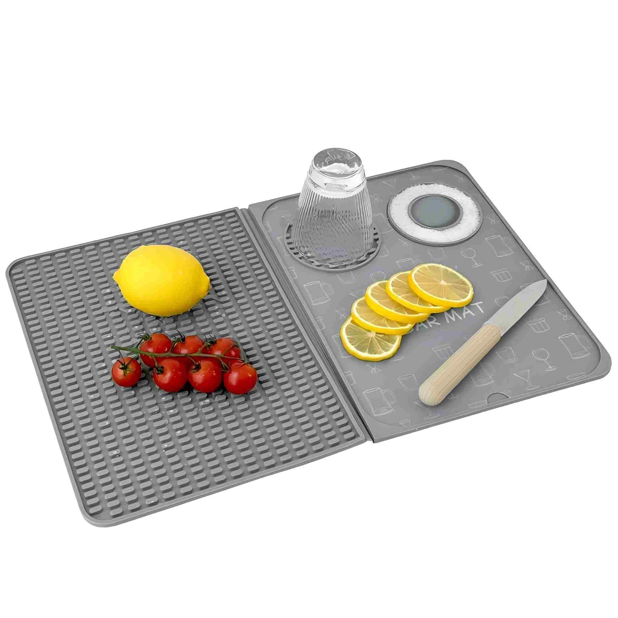 ZJWZLG Silicone Coffee Bar Mat for Espresso Machine & Dish Drying, 18x12 | Silicone coffe…