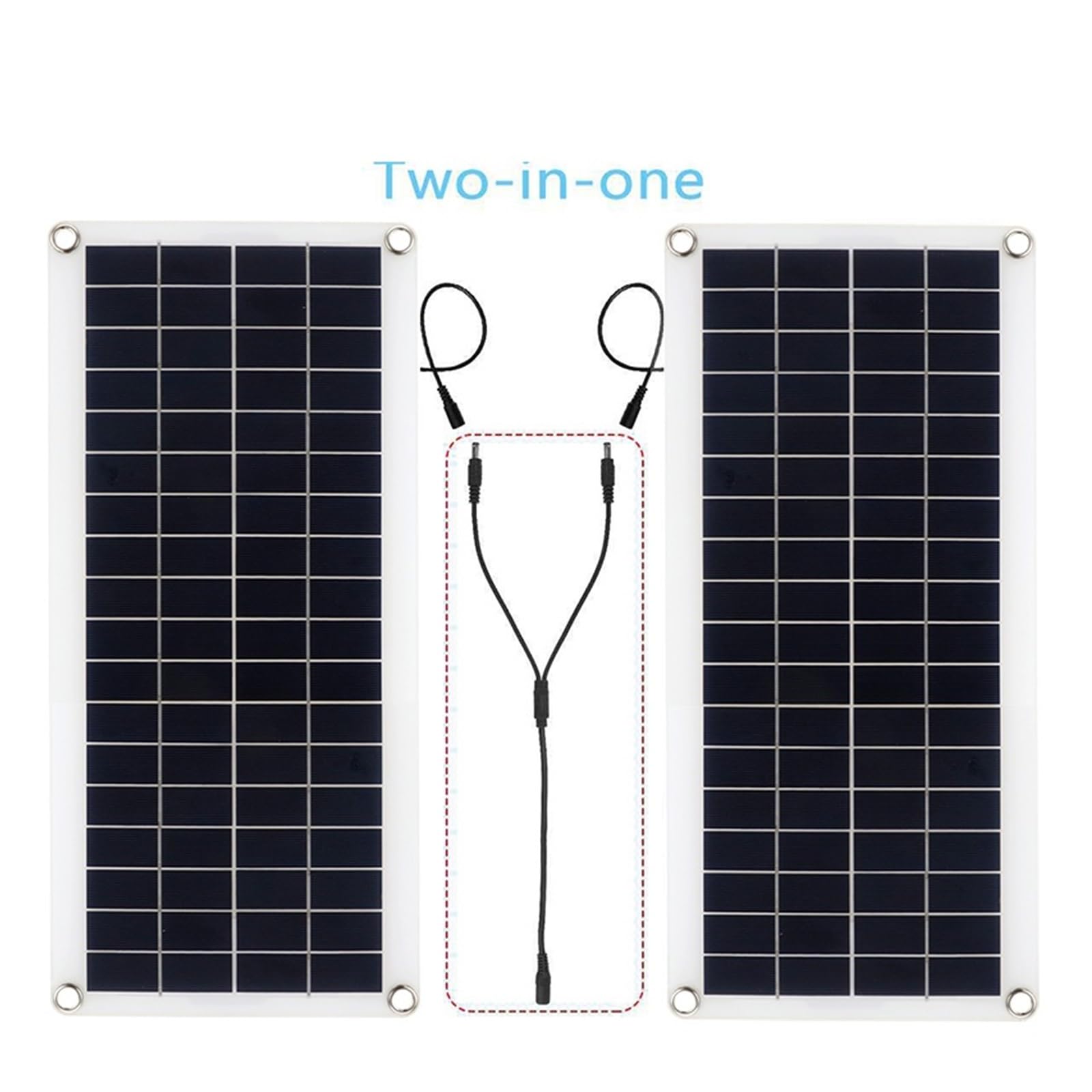 Pannello Solare Kit Pannello Solare 100W Dual 12V USB con Controller 30A / 60A Celle solari Poly Celle solari for Caricabatterie for Auto Yacht RV Pannello Solare ad Alta efficienza(Color:B)