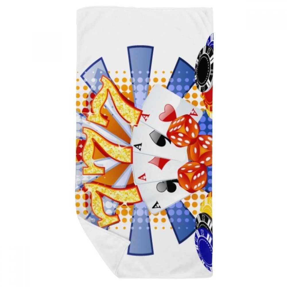 Serviette de bain casino douce et absorbante tissu de qualité supérieure 35x70cm