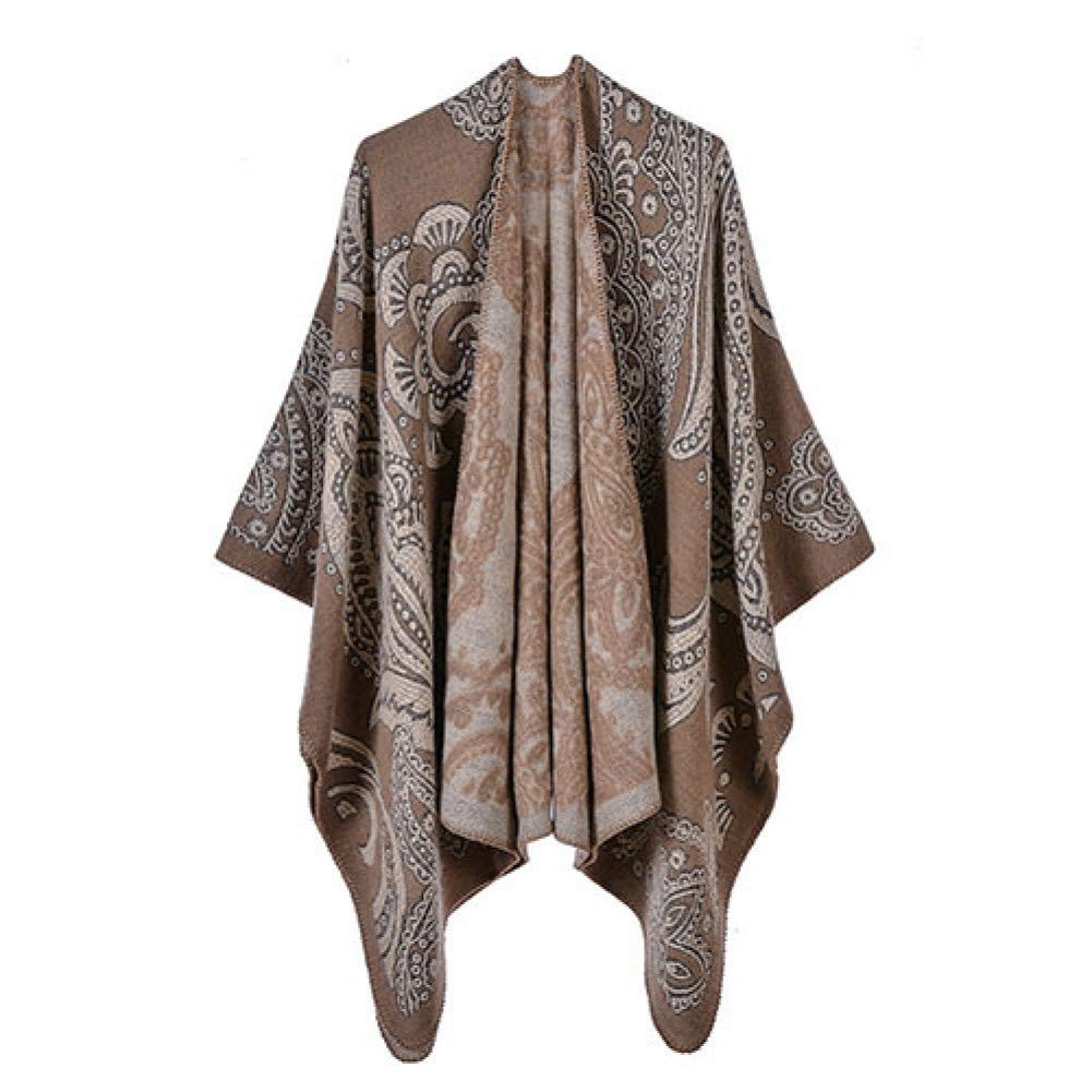 Poncho femme hiver épais en maille premium pour un drapé chaud et élégant