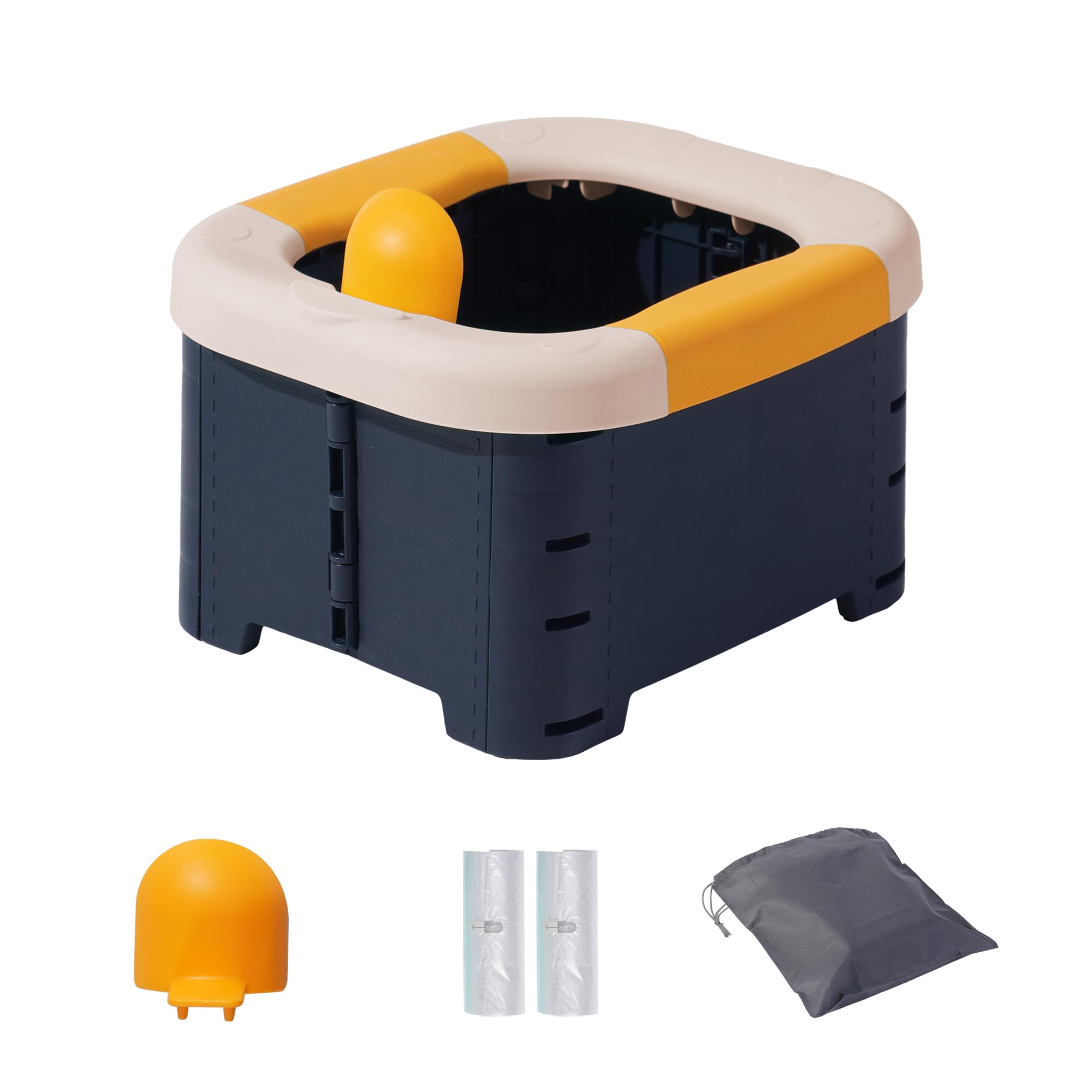 DIJIAMEIYA Toilet Bowls for Children Toddler Travel,Foldable Travel Potty for Boys Girls Emergency Toilets for Car,Outdoor,Camping and Indoor Seat