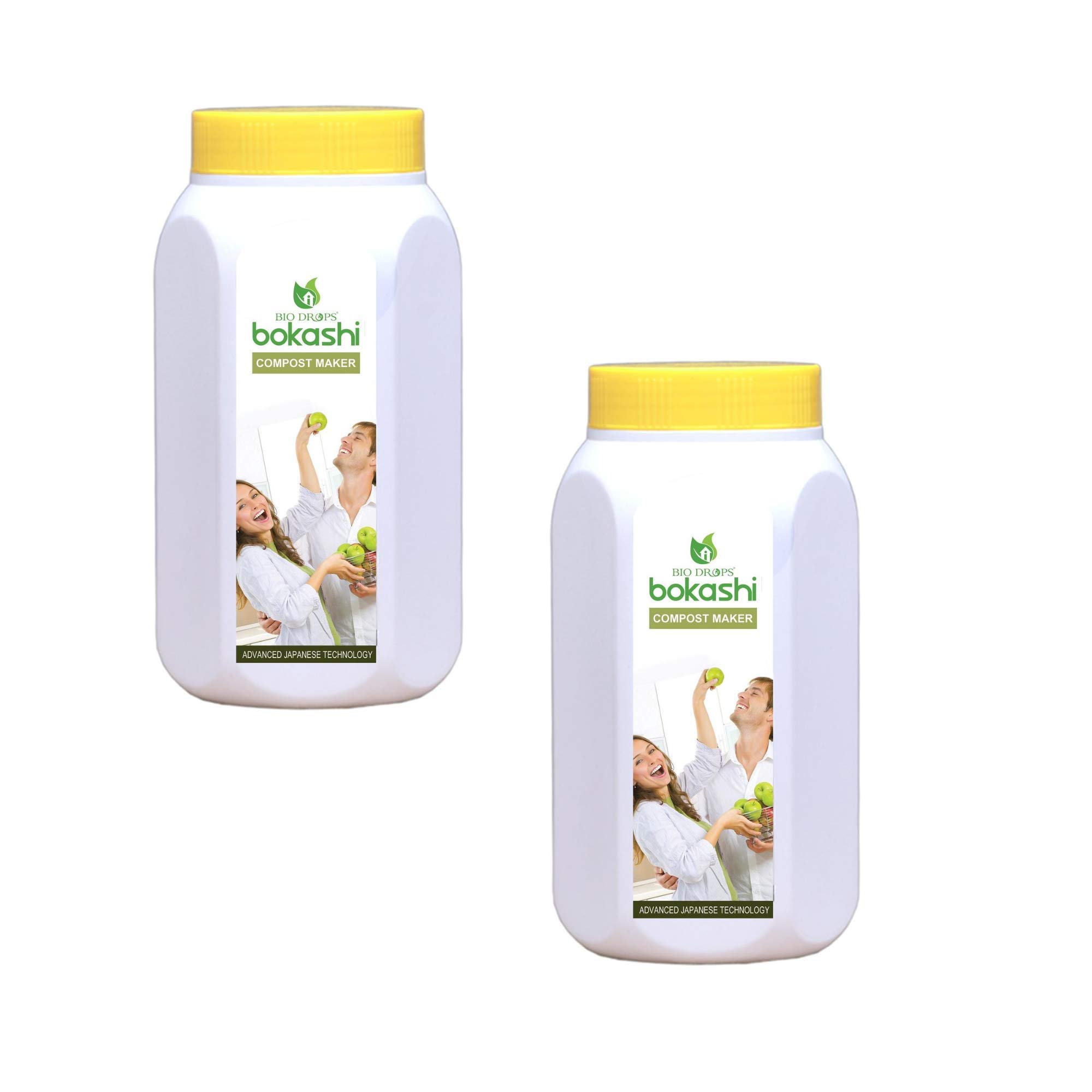 Bio Drops Bokashi Indoor Compost Maker Powder (850 Grams x 2 Dry, 1700g) - Pack of 2