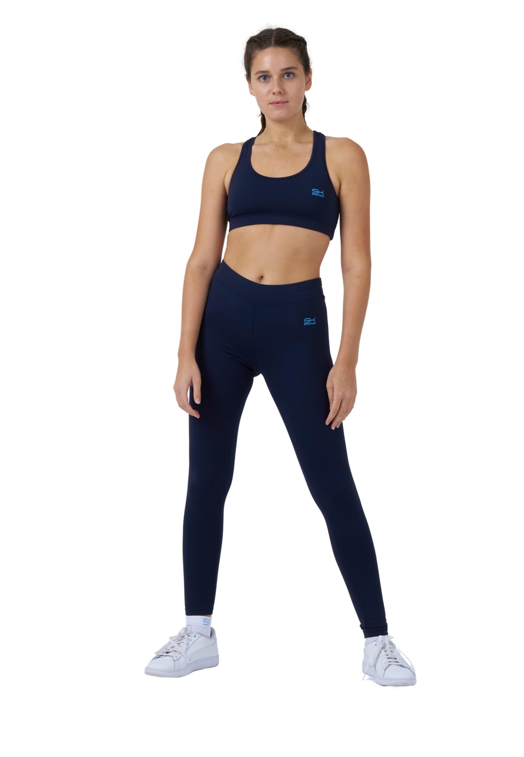 Sportkind Mädchen & Damen Fitness, Sport 7/8 Lange Leggings, Yogahose, Mid Waist, Blickdicht, atmungsaktiv