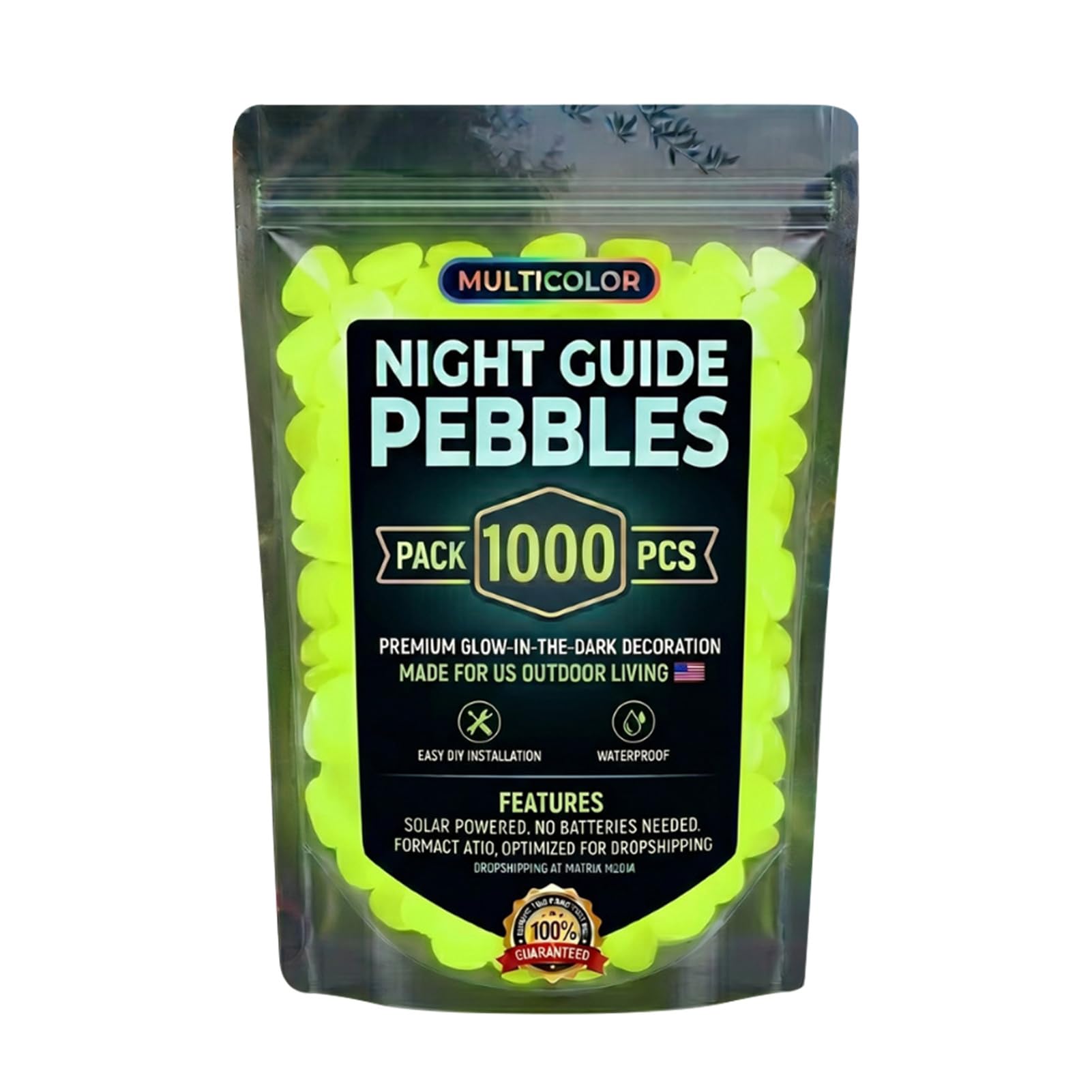 Resin Glow-in-the-Dark Pebbles, Night Guide Luminous Stones, Decorative Aquarium Fish Rocks, Glow in The Dark Garden Stones,