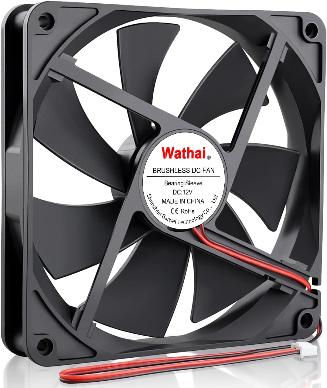 Wathai 140mm Case Fan 12V DC Brushless High Performance Cooling Fan 140x25mm
