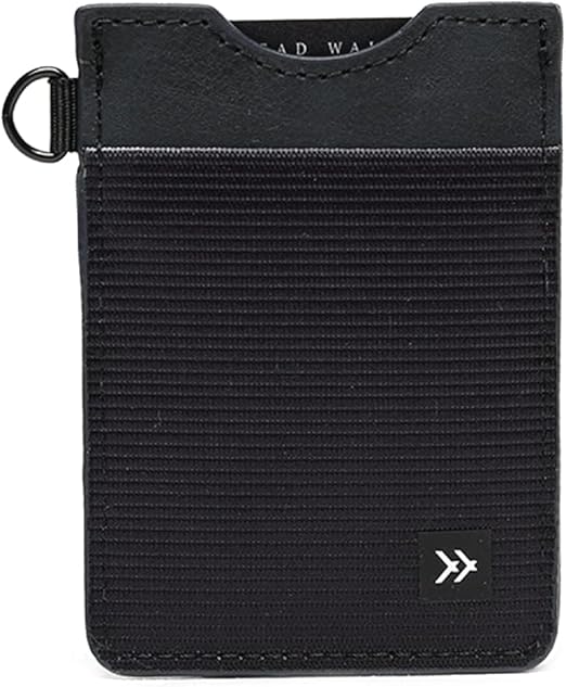 Thread Wallets Ultra Slim Minimalist Card Holder Wallet (Black)