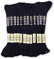 Vista 15 de Paquete de 12 Hilos de Bordado Premium 100% Algodón Egipcio Premium en Madejas Hilo de Bordado de Punto de Cruz Algodón Trenzado Certificado