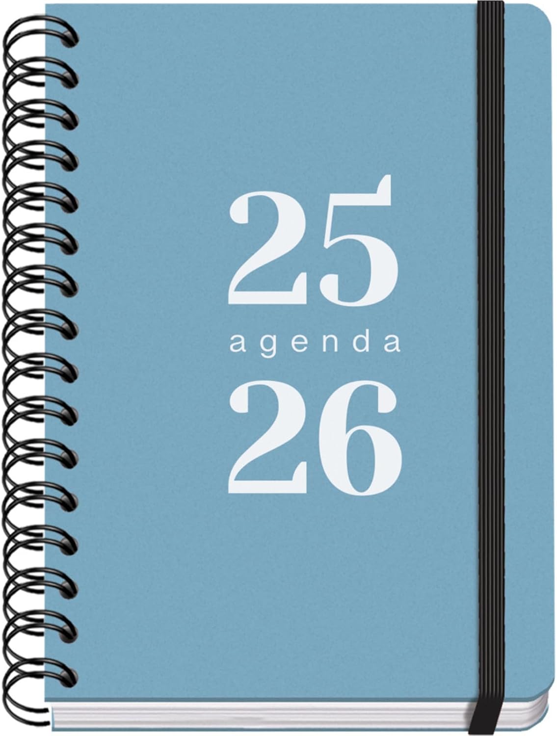 Dohe - School Planner 2025 2026 - One Day to a Page, Size A5 (15 x 21 cm), Spanish and English, September to June, Double Spiral Binding and Elastic Band, Flexible Cover, 4 Sticker Pages - GRAMMAR