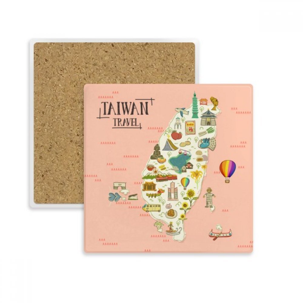Tasse porte absorbant pierre multicolore voyage Taiwan pour verres et mugs
