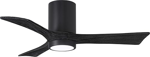 Miniatura 17 de Matthews IR3HLK-BRBR-BK-42 Irene - Ventilador de techo de montaje empotrado para interiores y exteriores de 42 pulgadas con luz LED y control remoto