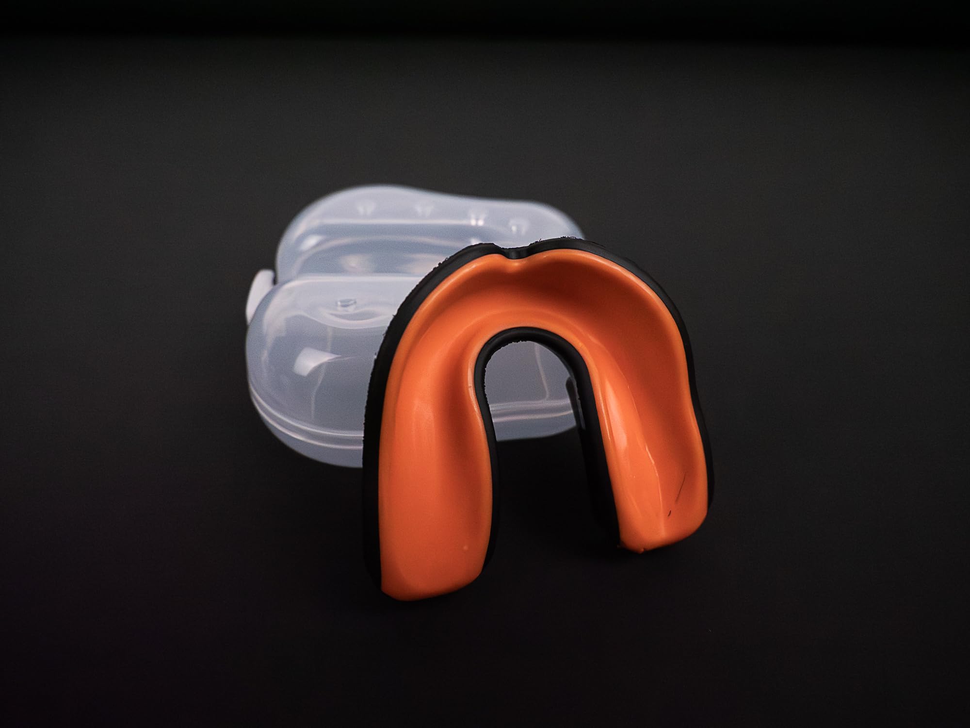 Protège-dents GEL Noir/Orange Senior METAL BOXE
