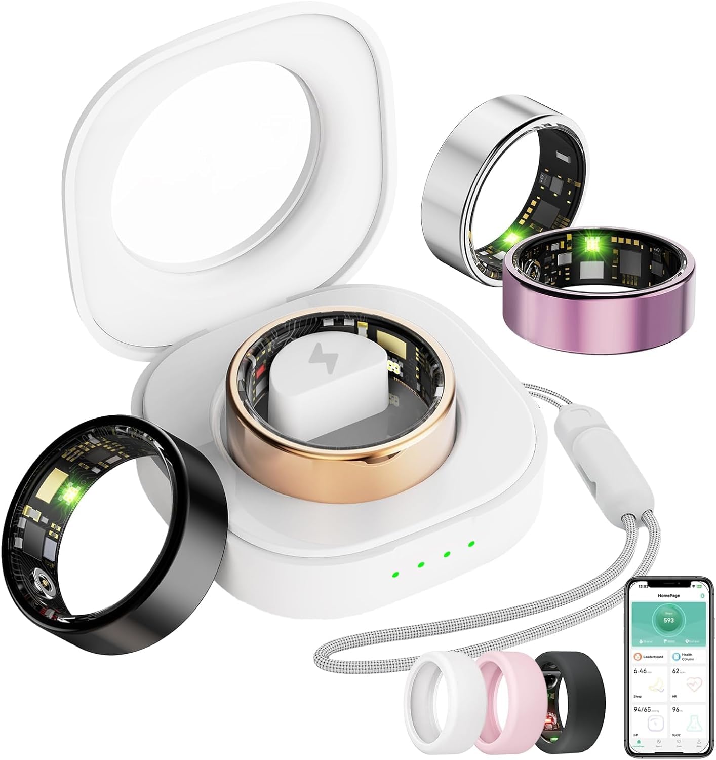 Locker.Ink | 16 AI Wearable Smart Rings Perfect for Valentine's Day 2026 Oucscru Smart Ring (Black, 7#)