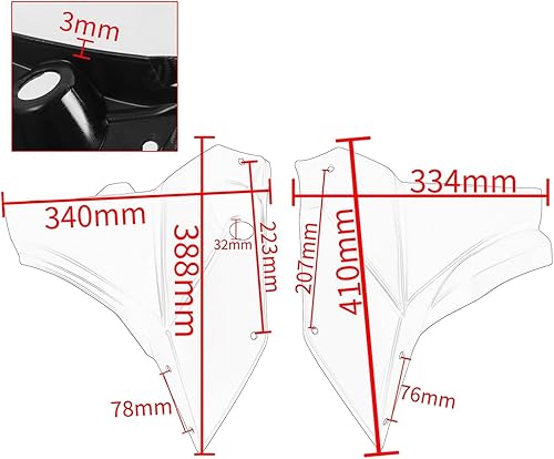 Miniatura 2 de Protector de chasis de motocicleta, cubierta protectora para alerón de motor, carenado inferior compatible con MT-07 FZ-07 MT07 FZ07 MT FZ 2021-2023