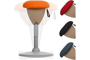 Motion Stool: A Dynamic Companion for Active Learning and Standing Desks (Orange Brown)