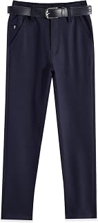CAVIO Boys Stretchable Solid Regular Fit Trousers with Belt Price In India