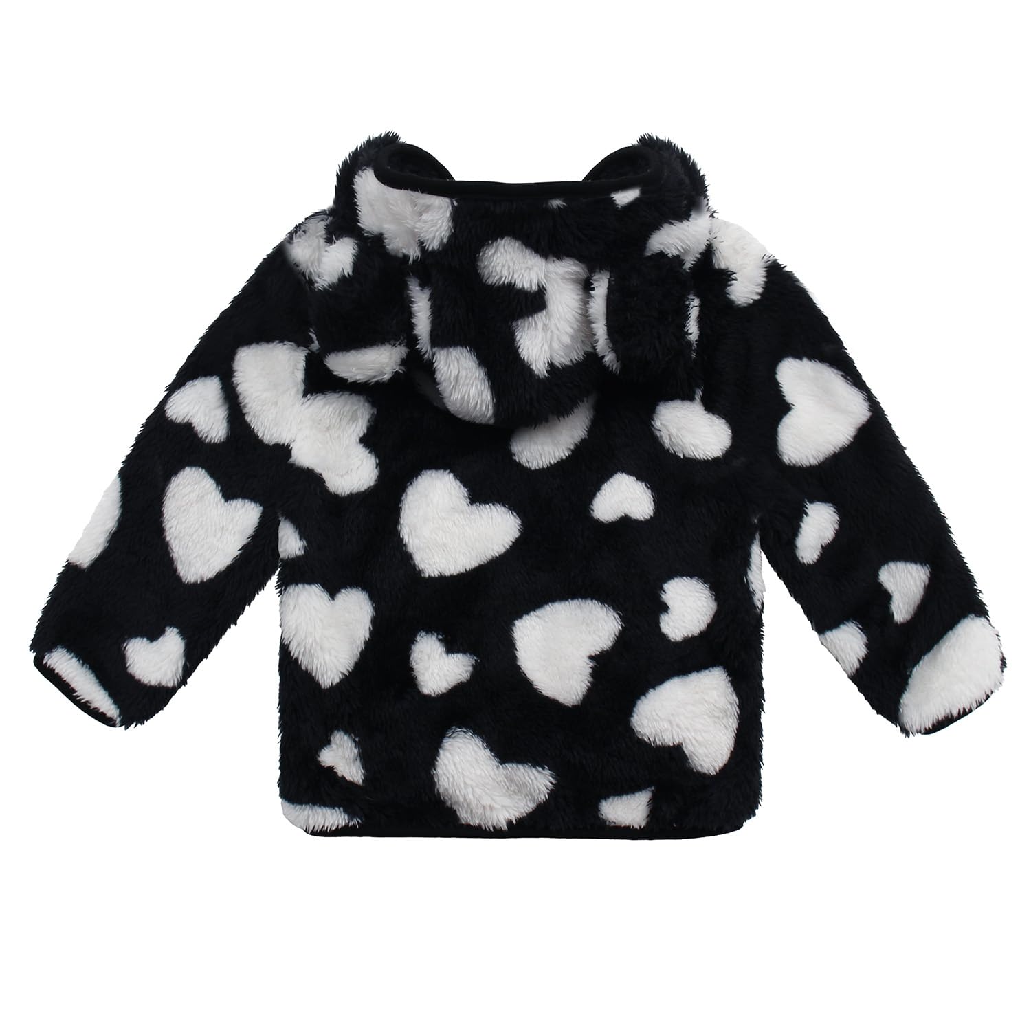 Chaqueta de forro polar con capucha para niñas y niños pequeños, abrigo cálido de invierno