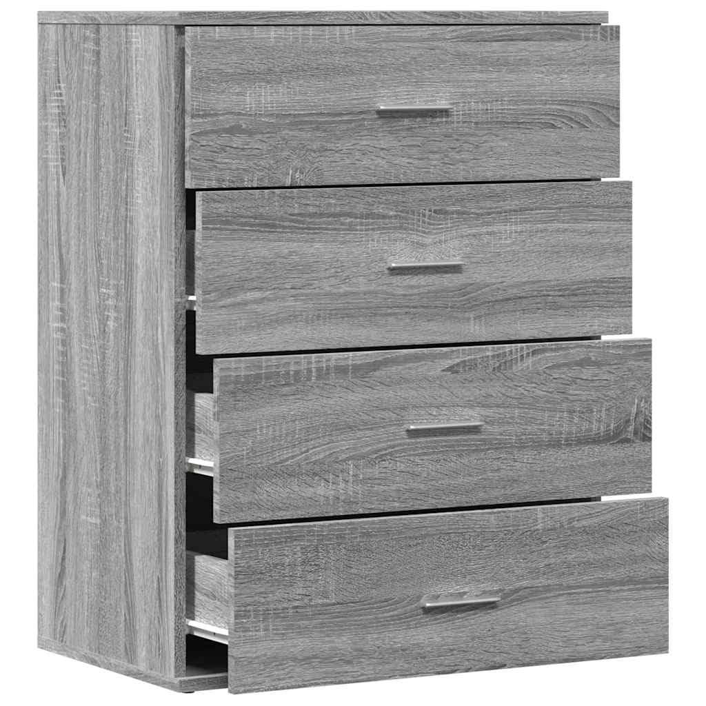 Credenza grigio Sonoma, 60 x 39 x 80 cm, in legno