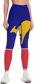Australian Independent Flag High Waist Yoga Pants Tummy Control Leggings for Women Workout Running Legging