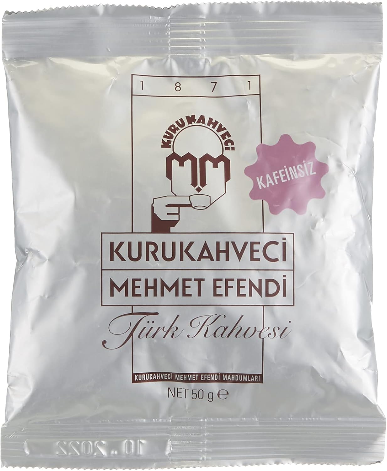 Kurukahveci Mehmet Efendi Kafeinsiz Türk Kahvesi 50gr Folyo Ambalaj