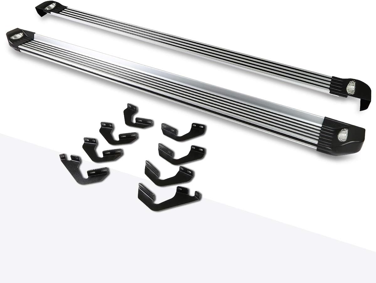 (2Pcs) 5.25 Inch Aluminum Lighted Running Boards/Side Steps/Nerf Bars Compatible with Tundra Double Cab 07-16