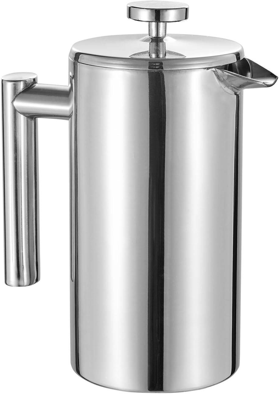 Visol Products Visol Dasha Stainless Steel Coffee Press, Silver
