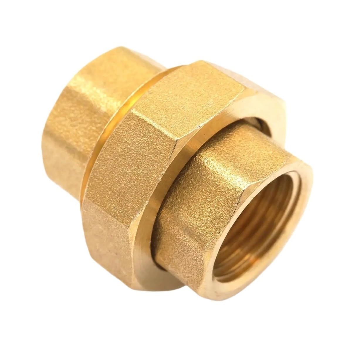 Gaojudaf Women's One Color Threaded Pipe Fitting 1/2Inch Bsp Thread Brass Pipe Union Connector, Plumbing Coupling High-Performance 1Pc
