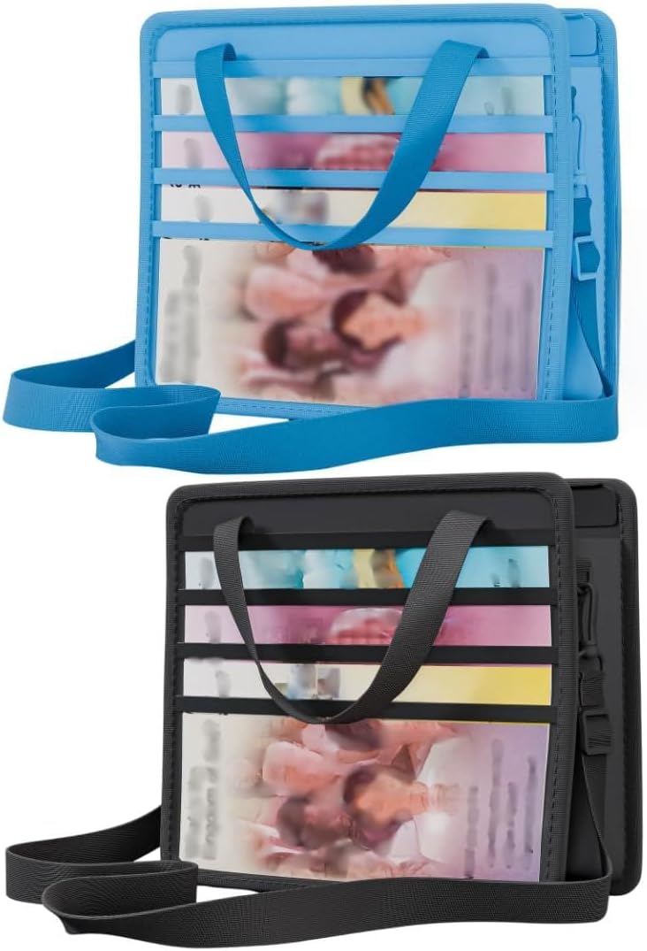 2 Pack JW Magazine and Track Holder (Black + Light Blue)