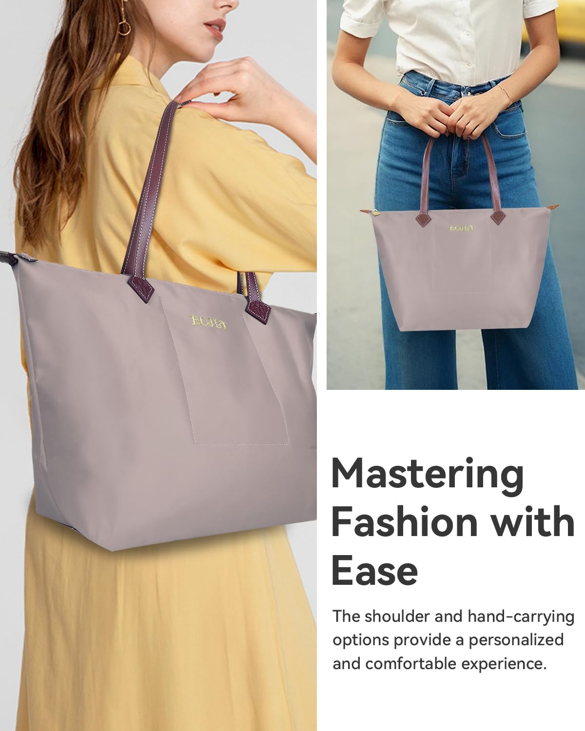 Tote Bag for Women, 21 L- Large Capacity Waterproof Tote Bag Multi-Pocket Bag Suitable for Travel Beach ToteGroceryBag - Image 2