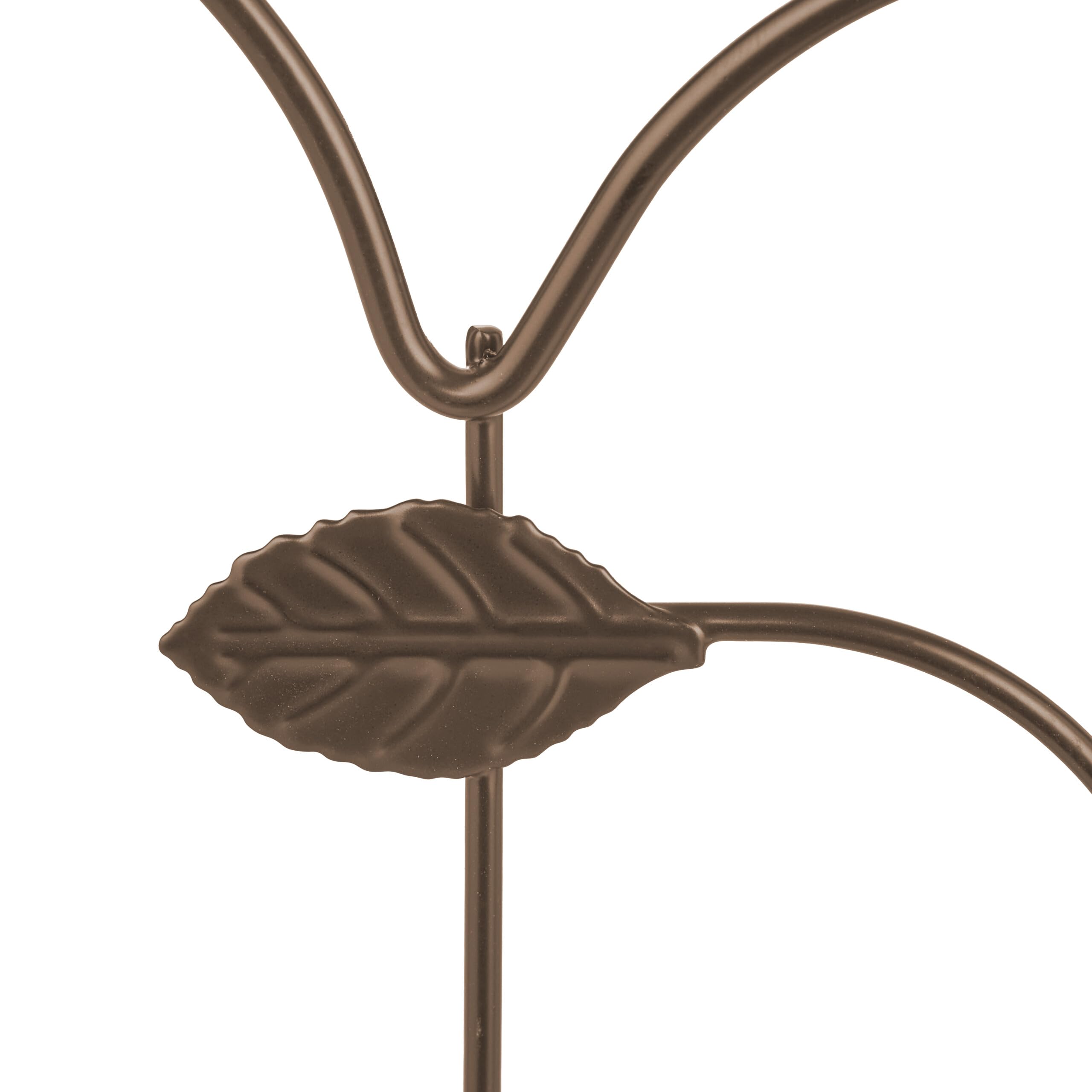 Relaxdays Bordure de Jardin, Lot de 4 éléments, métal, HxL : 28x38,5 cm chacun, extérieur, à Planter dans Le Sol, Bronze