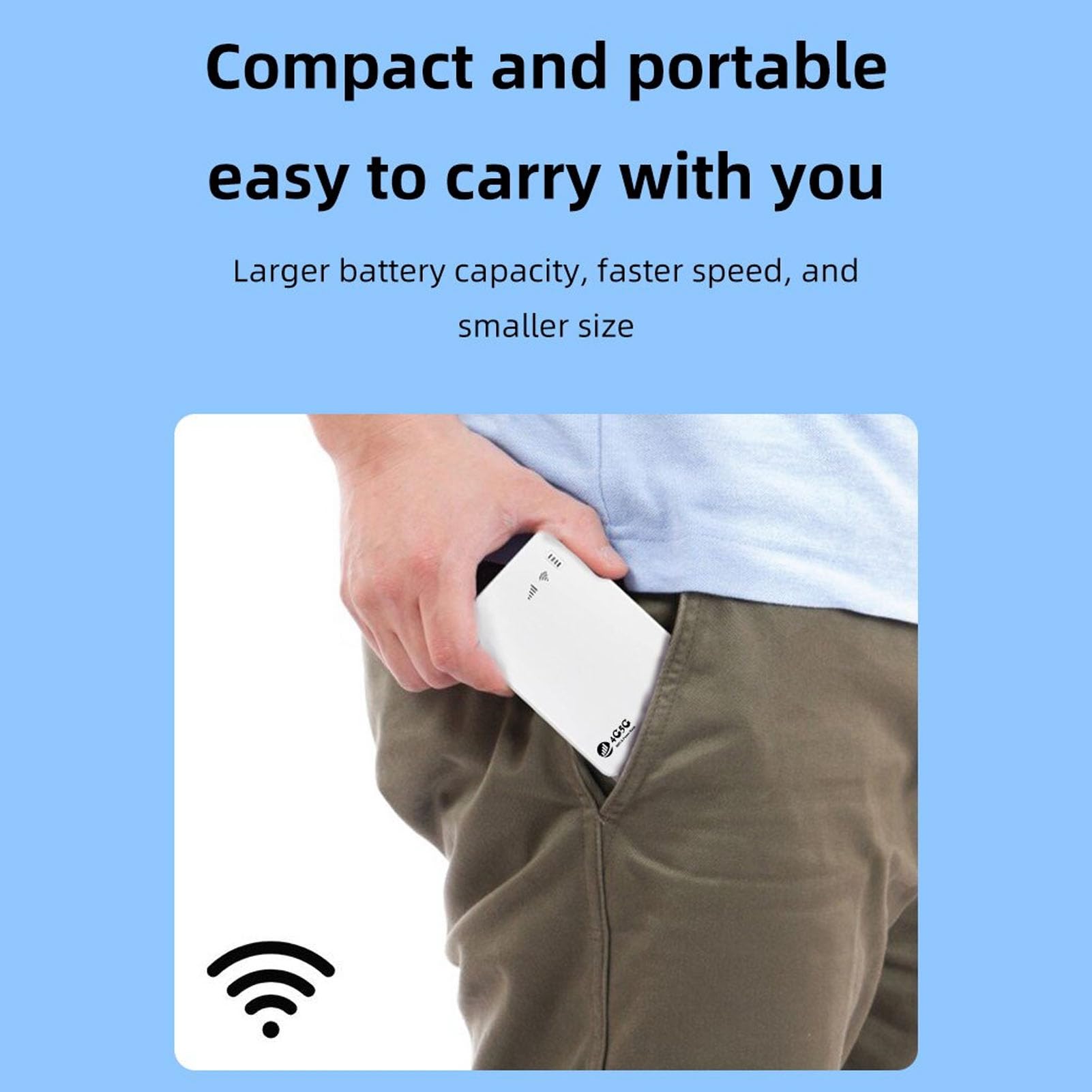 Routeur 4G LTE et WiFi Portable - Vitesse jusqu'à 1200 Mbps, Point d'Accès Mobile avec Emplacement SIM, Idéal pour Voyage et Déplacements Professionnels