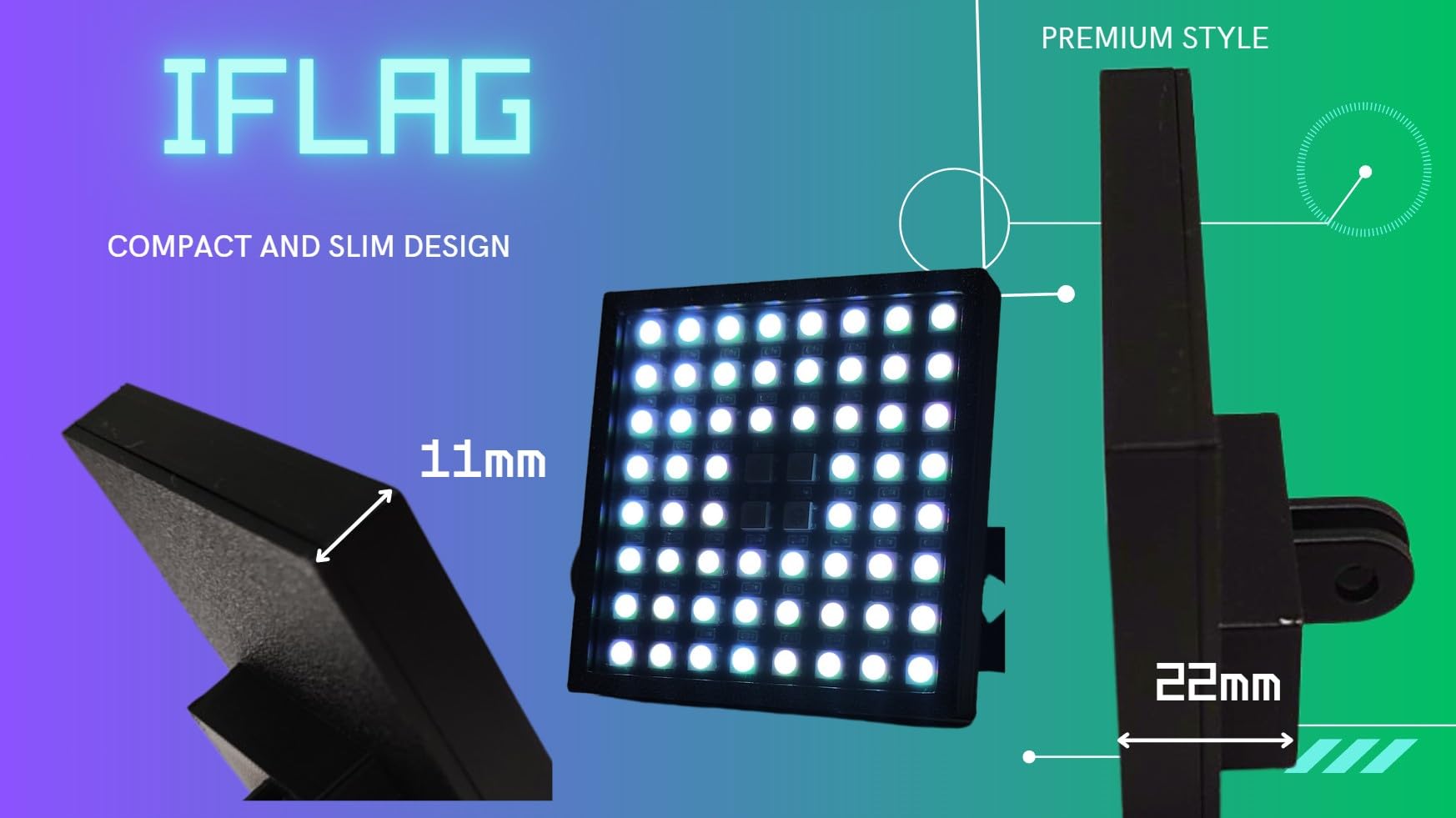 Genérico iFlag, Simflag. para Montaje en Cockpit de perfiles de Aluminio. PC Simracing