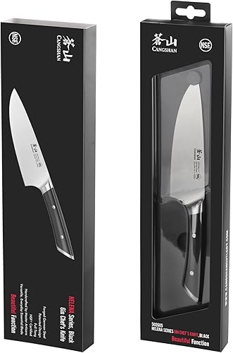 Miniatura 7 de Cangshan HELENA Series Cuchillo de chef forjado de acero alemán (negro, 6 pulgadas)