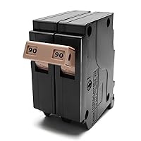 Vista 8 de Disyuntor de circuito 220 de 2 polos y 20 amperios, disyuntor de caja moldeada enchufable tipo 3/4 pulgadas, protección magnética térmica, 10 KAIC