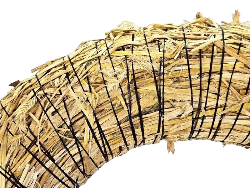 Strohkranz Ø 80 cm – Strohring/Rohling Kranz Natur, Stabiler Kranz aus Naturmaterial, ideal zum Verarbeiten, Umwickeln und Schmücken