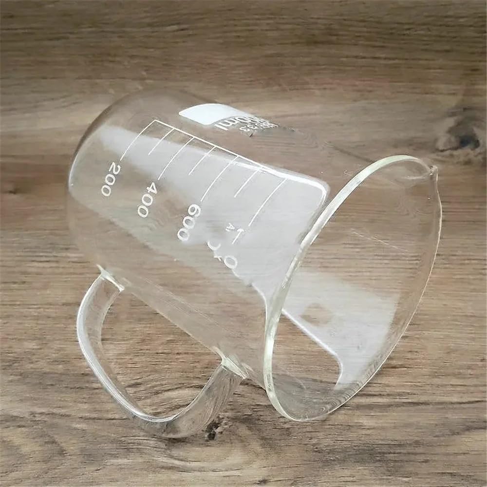 Cristalería de Laboratorio Vaso de precipitados de vidrio de 3,3 ml con asa, de 50 ml a 2000 ml, graduado, 1 unidad(2000ml)
