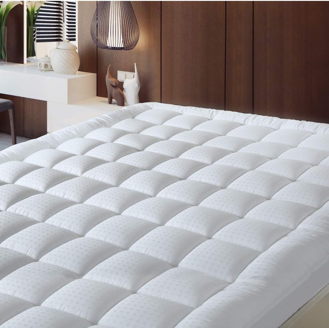 BaliChun Mattress Pad (White, Royal King)