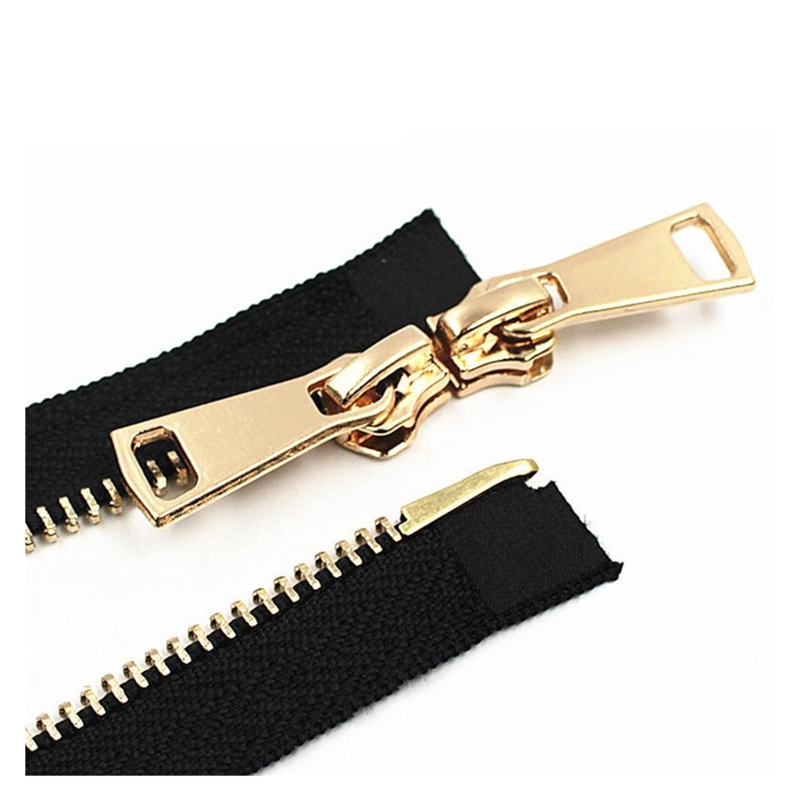 Tirones para deslizamientos de cremallera de metal Deslizador de cremallera for cremalleras metálicas, cinta decorativa reversible, cabezal extractor de cremallera, kit de reparación, cremalleras for
