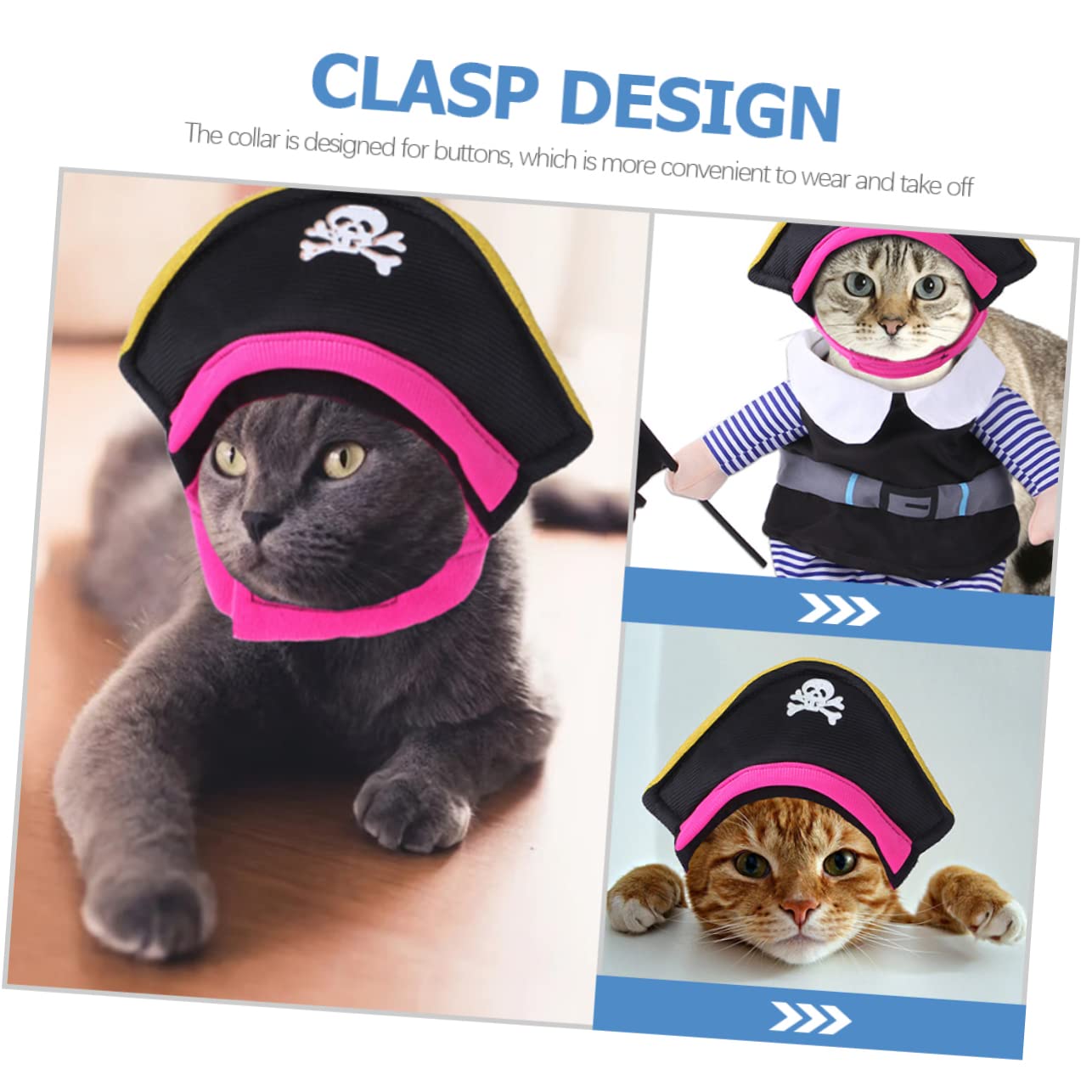 BESPORTBLE 3 Set Di Adorabili Cappelli Da Pirata Per Animali Domestici Comodi E Resistenti Costumi Per Gatti in Stile Festival
