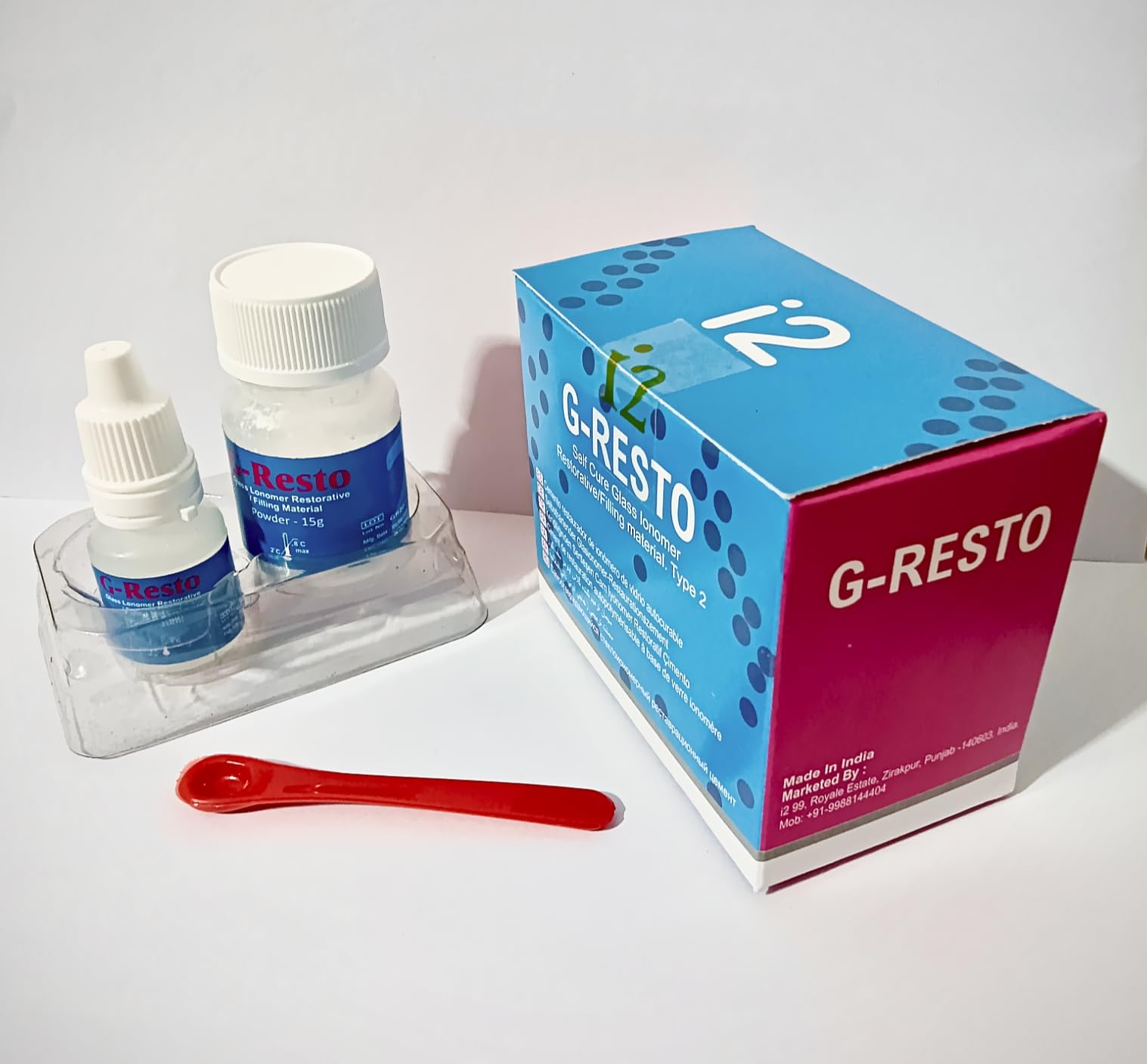 G-Resto self cure Glass ionomer Restorative Filling Material by i2 powder 15gm/10ml liquid Dental use-image-31