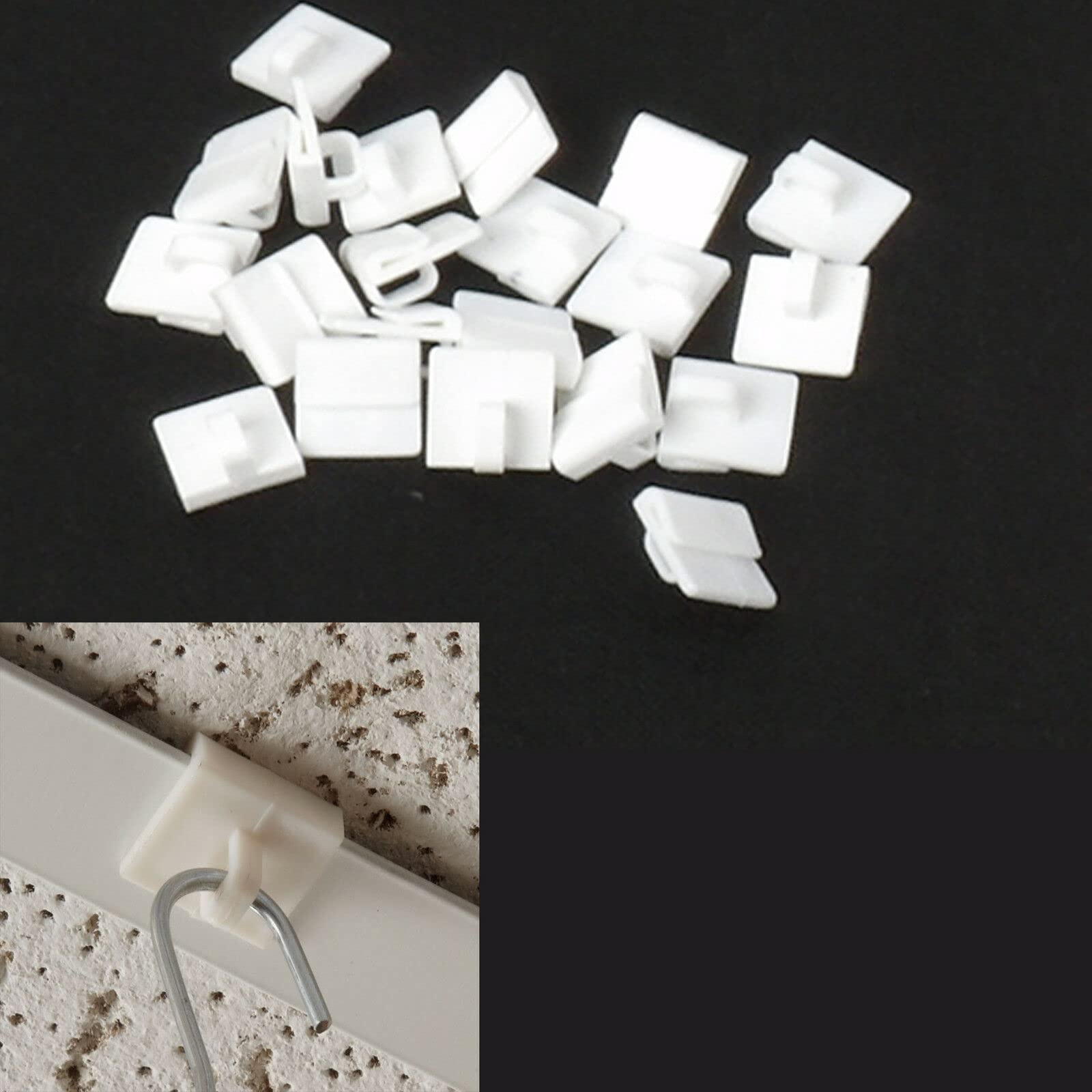 Completeshopfittings New Plastic Suspended Ceiling Hangers, Clips, Hooks (100)