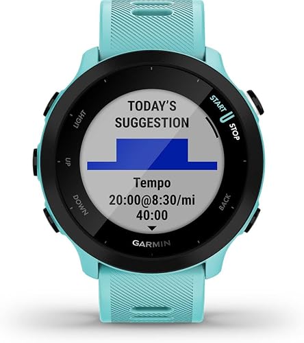 Garmin Forerunner 55 GPS Running Smartwatch, Aqua (Renewed) - 4